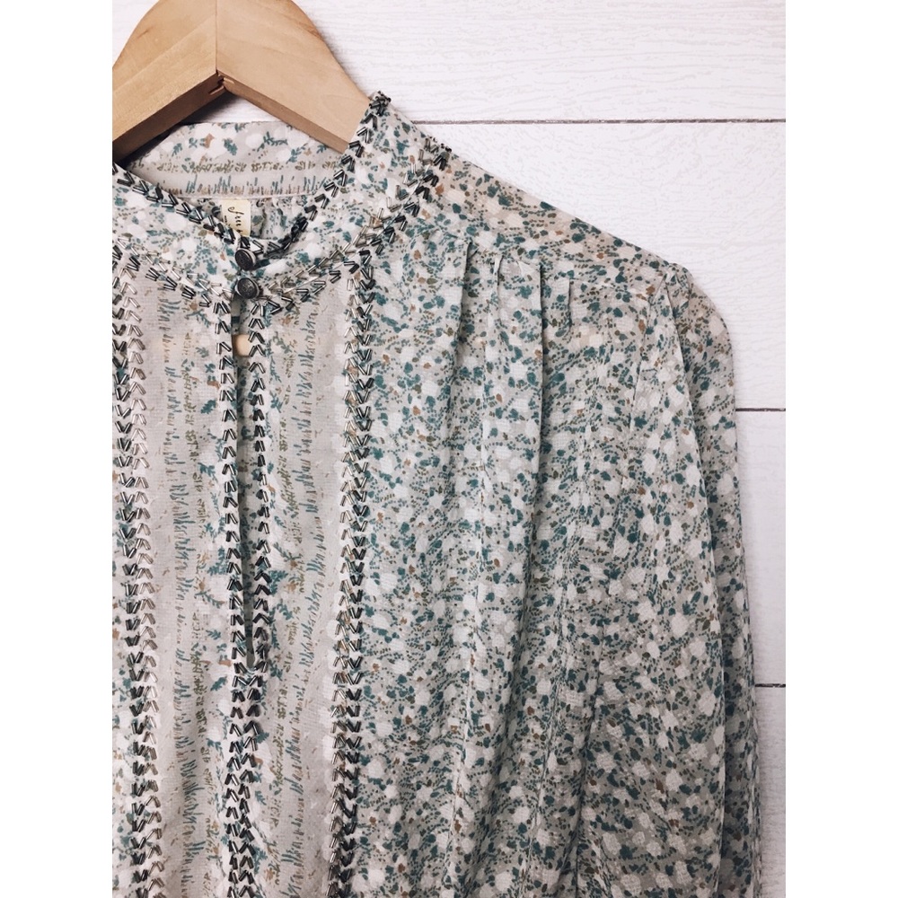 Free People | If I Had You Floral Beaded Blouse - Picture 6 of 8